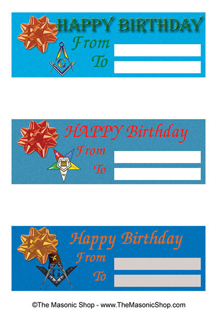 Free Masonic Gift Tags From The Masonic Shop