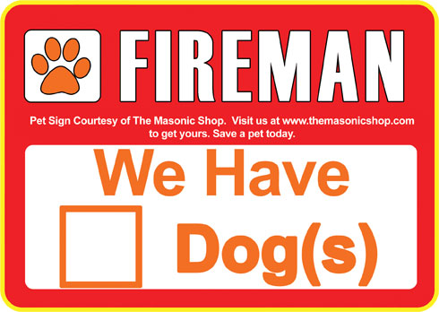 Dog Stickers for Firemen ©