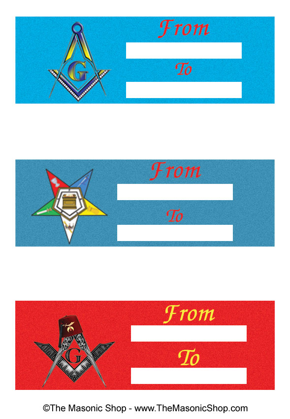 Free Masonic Gift Tags From The Masonic Shop